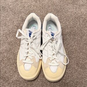 New balance White and Cream Sneakers